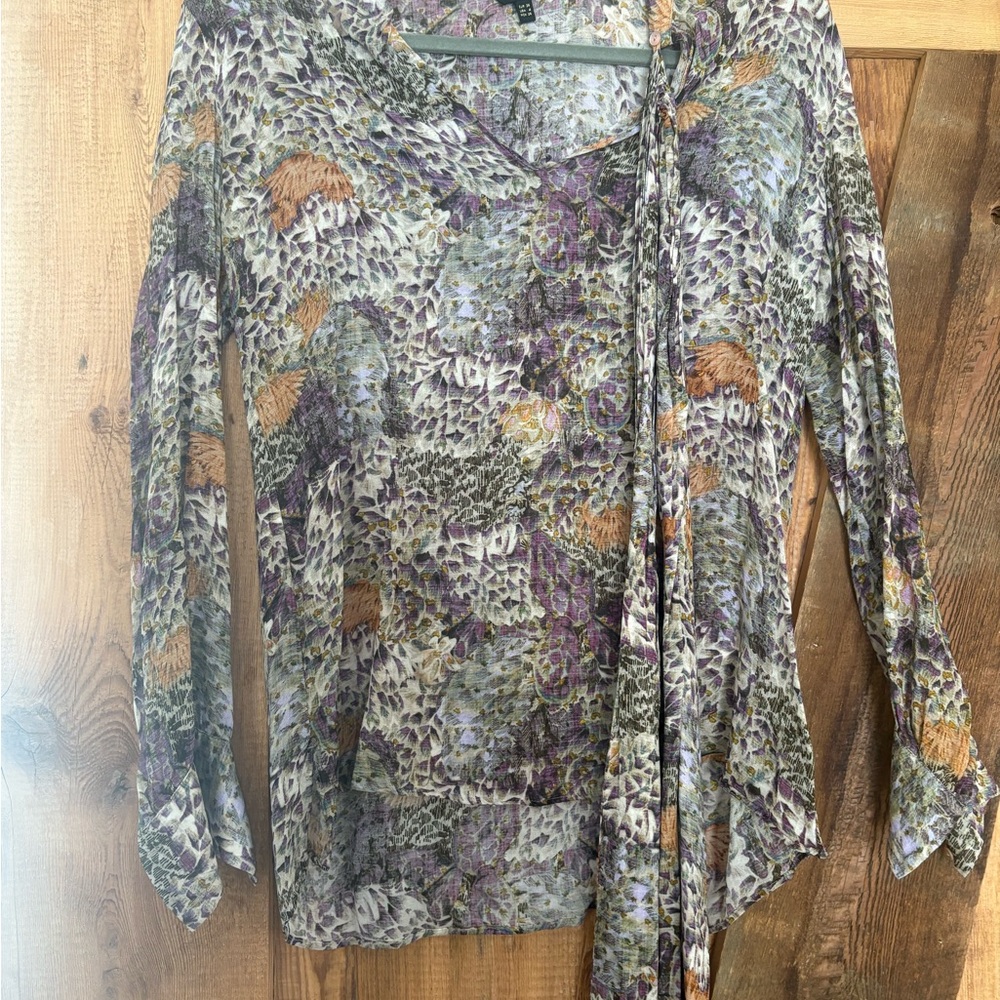 Massimo Dutti Multicolor Floral Blouse